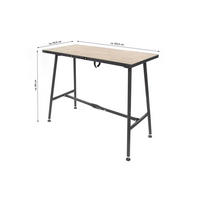 WERKBANK Klappbar 100/50/85 cm 200 kg Tragkraft Stahl Sperrholz - Schwarz, Holz (51/5/101cm) - Rikta