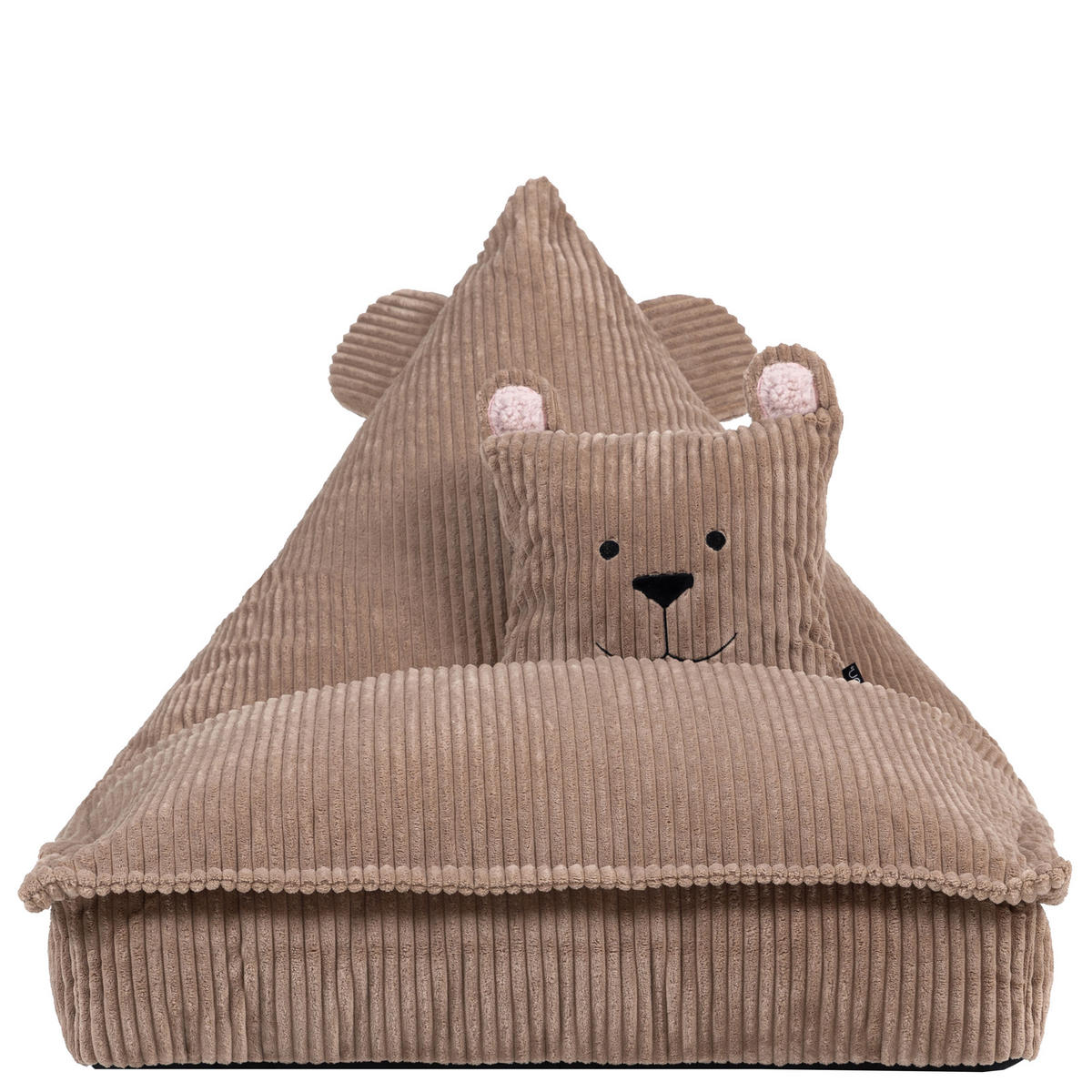 KINDERSITZSACK mit Kissen Bär Cord - Braun, Textil (72/66/102cm) - icon