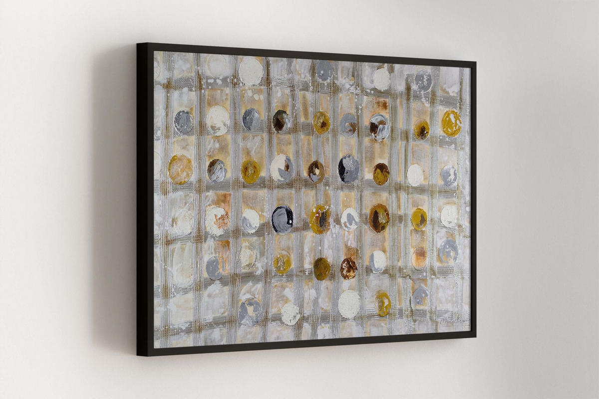 ÖLGEMÄLDE 120/80 cm - Silberfarben/Goldfarben, Holz/Textil (120/80cm) - KUNSTLOFT