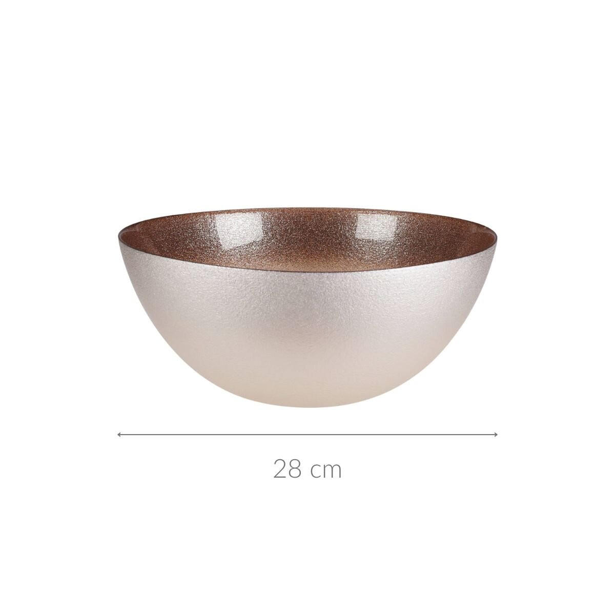 GLASSCHALE Beryt Ø 28 cm - Braun, Glas (28cm) - Home Styling Collection
