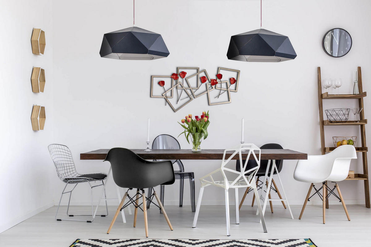 WANDDEKO Rot 97/50 cm - Rot, Metall (1.7/50/5cm) - KUNSTLOFT