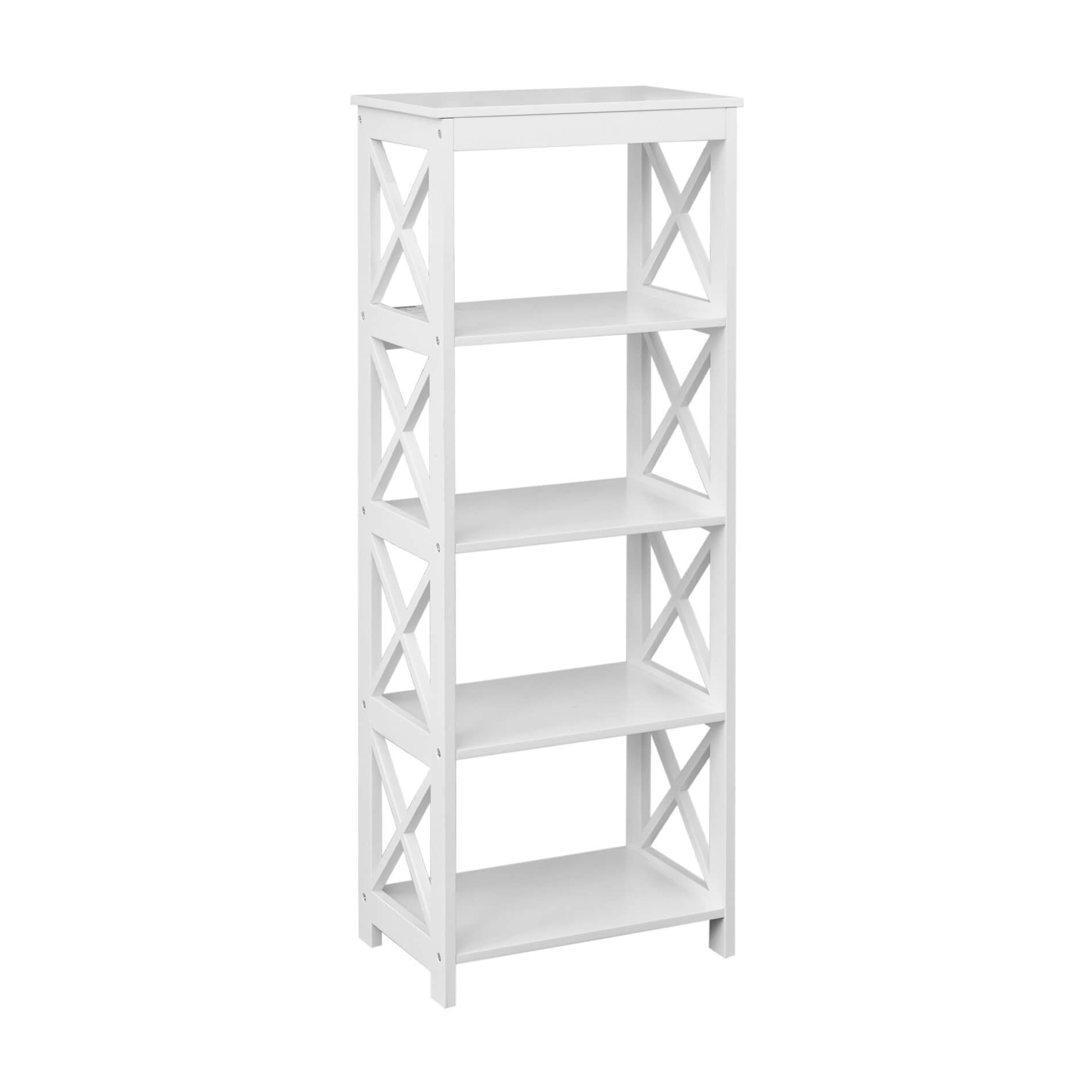 BÜCHERREGAL Weiß 30/45/122 cm - Weiß, Holzwerkstoff (30/122/45cm) - Mobili Rebecca