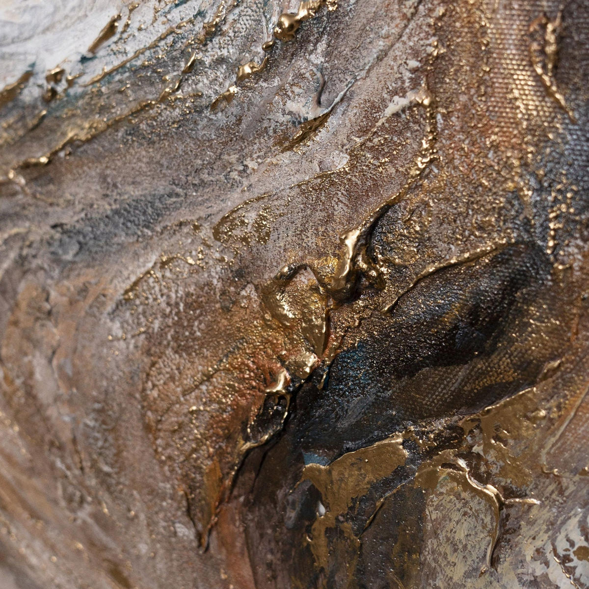 GEMÄLDE Wasserfall der Träume Schattenfugenrahmen Beige 140x100 cm - Beige, Holz (140/100cm) - YS-art gallery