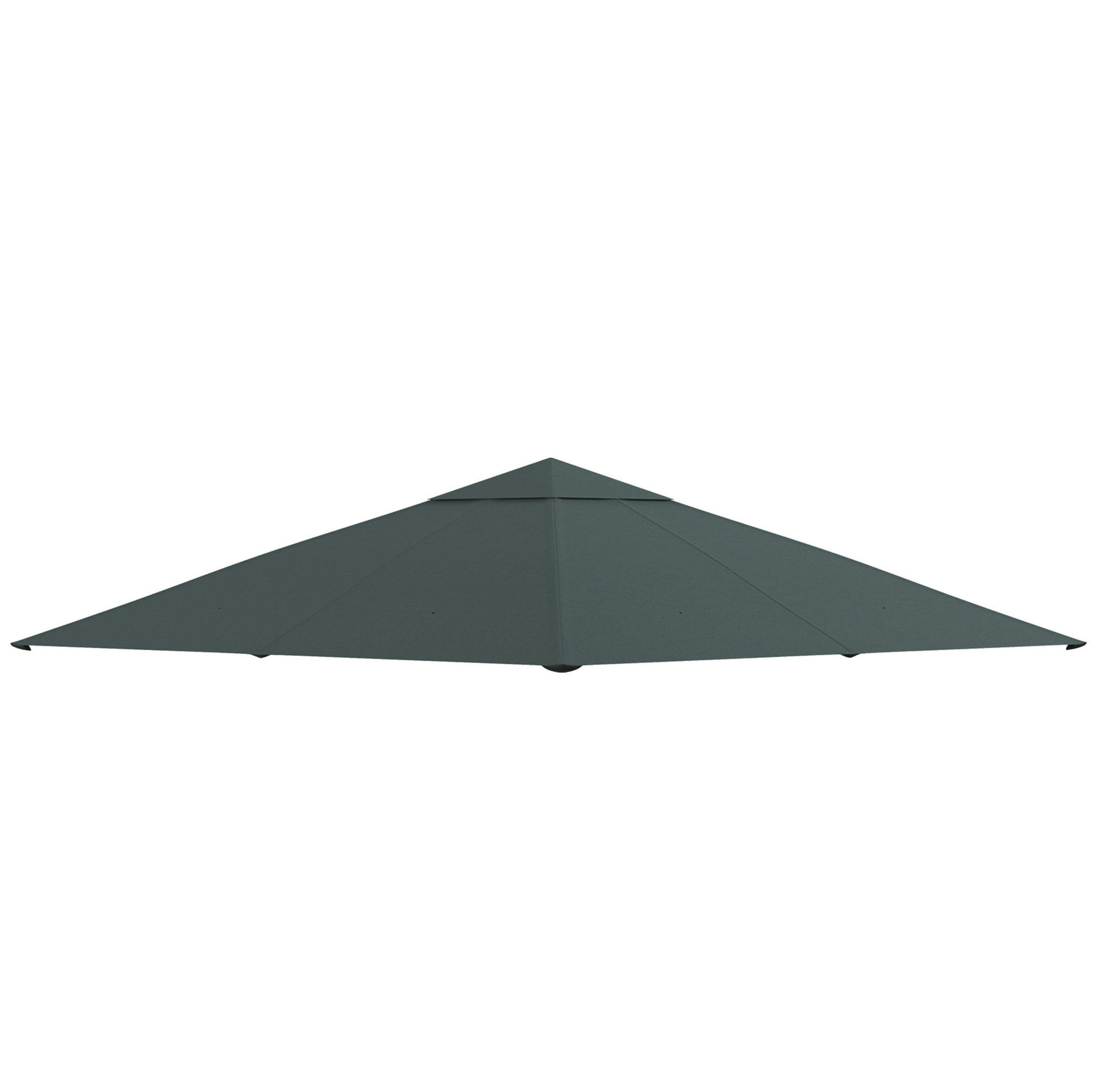 PAVILLONDACH 298/295 cm aus Polyester mit PA-Beschichtung, UV-Schutz und Entwässerungslöchern, Dunkelgrau - Dunkelgrau, Textil (295/1/298cm) - Redom