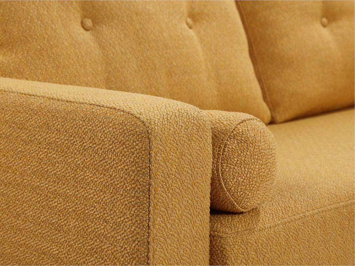 SOFA - 3 Personen - stoff - gelb Tatum - Gelb, Holz/Textil (182/83/81cm) - Vente-Unique