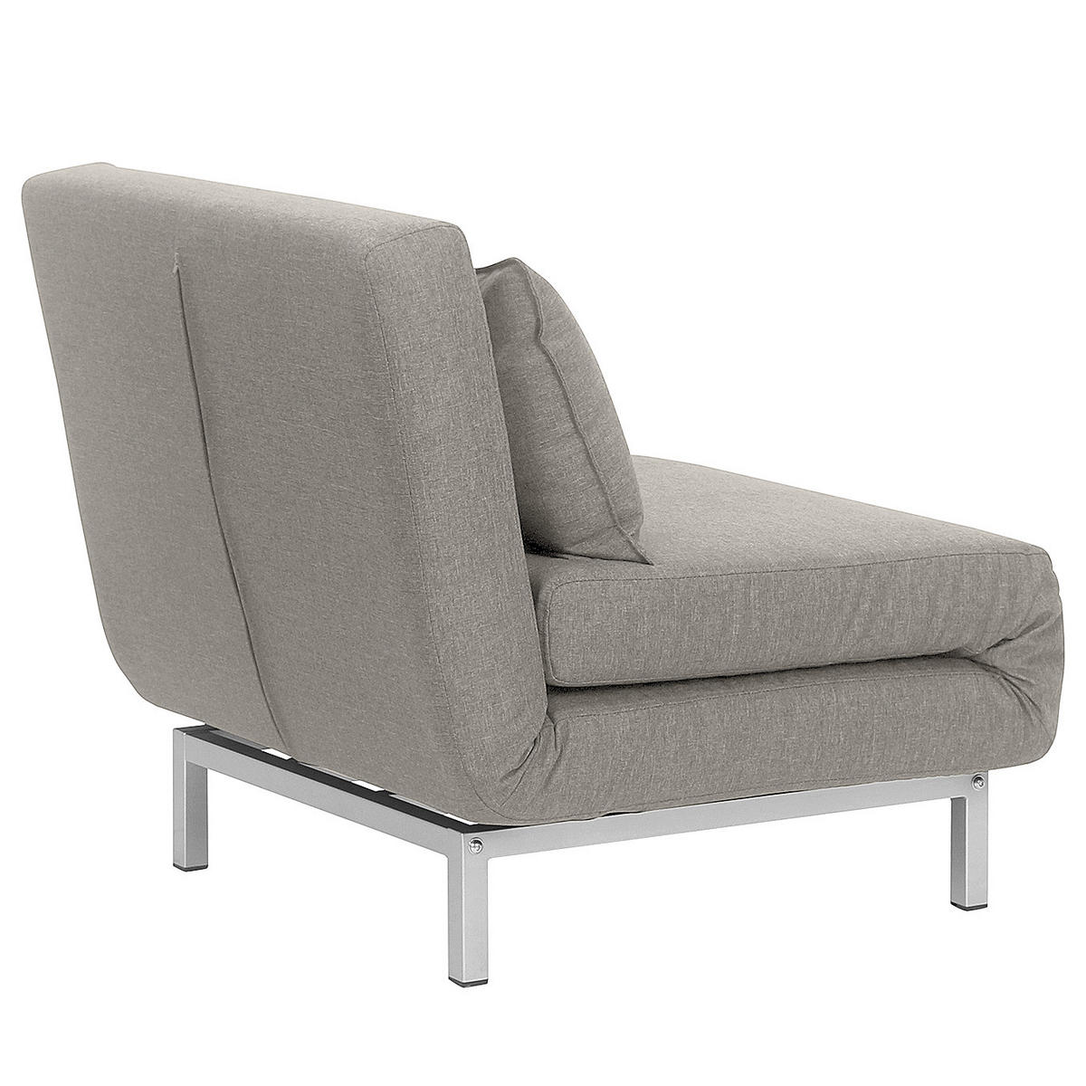 SCHLAFSESSEL - Silberfarben/Grau, Textil/Metall (77/78/85cm) - home24