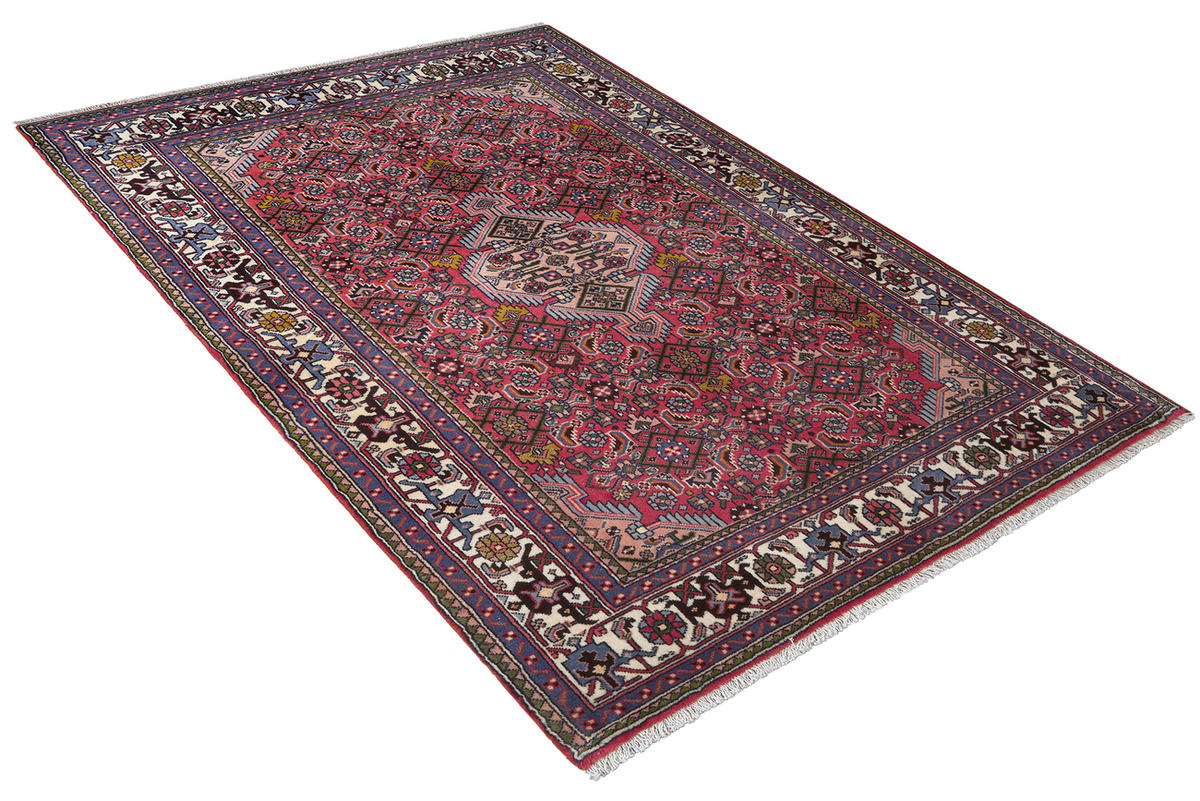 TEPPICH Assadabad Rot 187/126 cm Schurwolle - Rot, Textil (126/187cm) - Looma