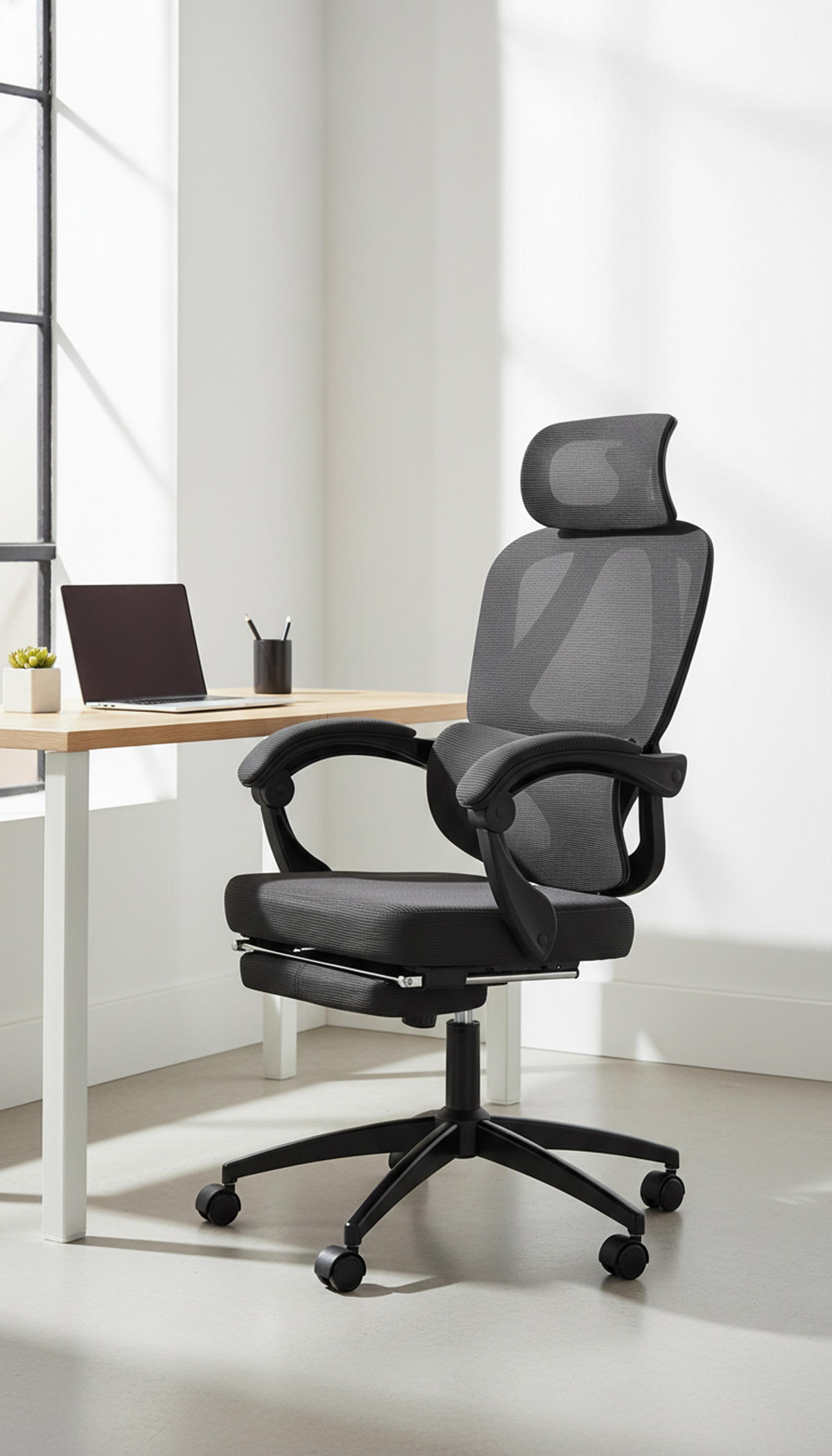 BÜROSTUHL Zeron schwarz - Schwarz, Textil/Metall (61/150/69cm) - TPFLiving