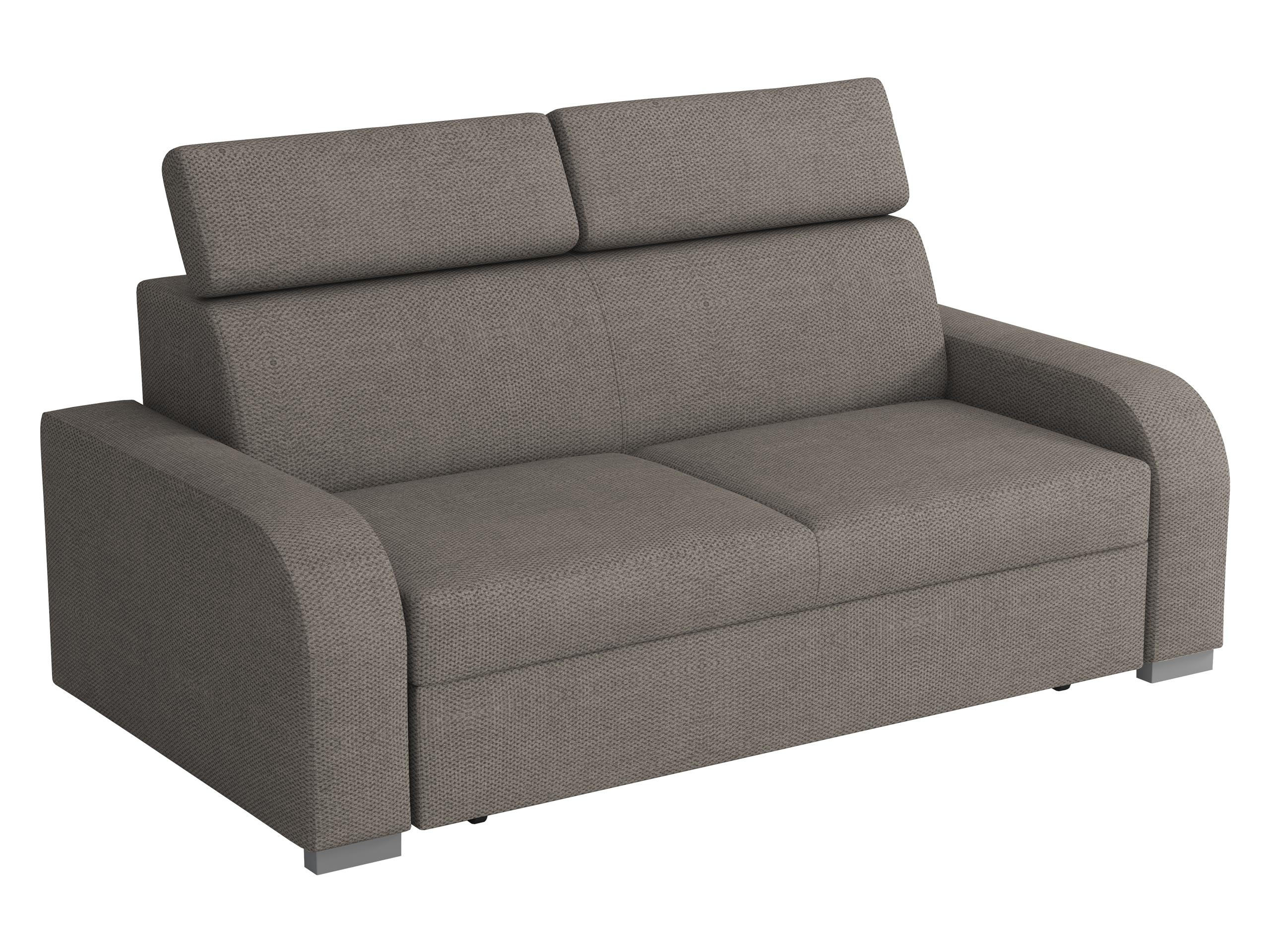 SOFA Oslo 3 - Silberfarben/Braun, Holz/Kunststoff (200/85/100cm) - MIRJAN24