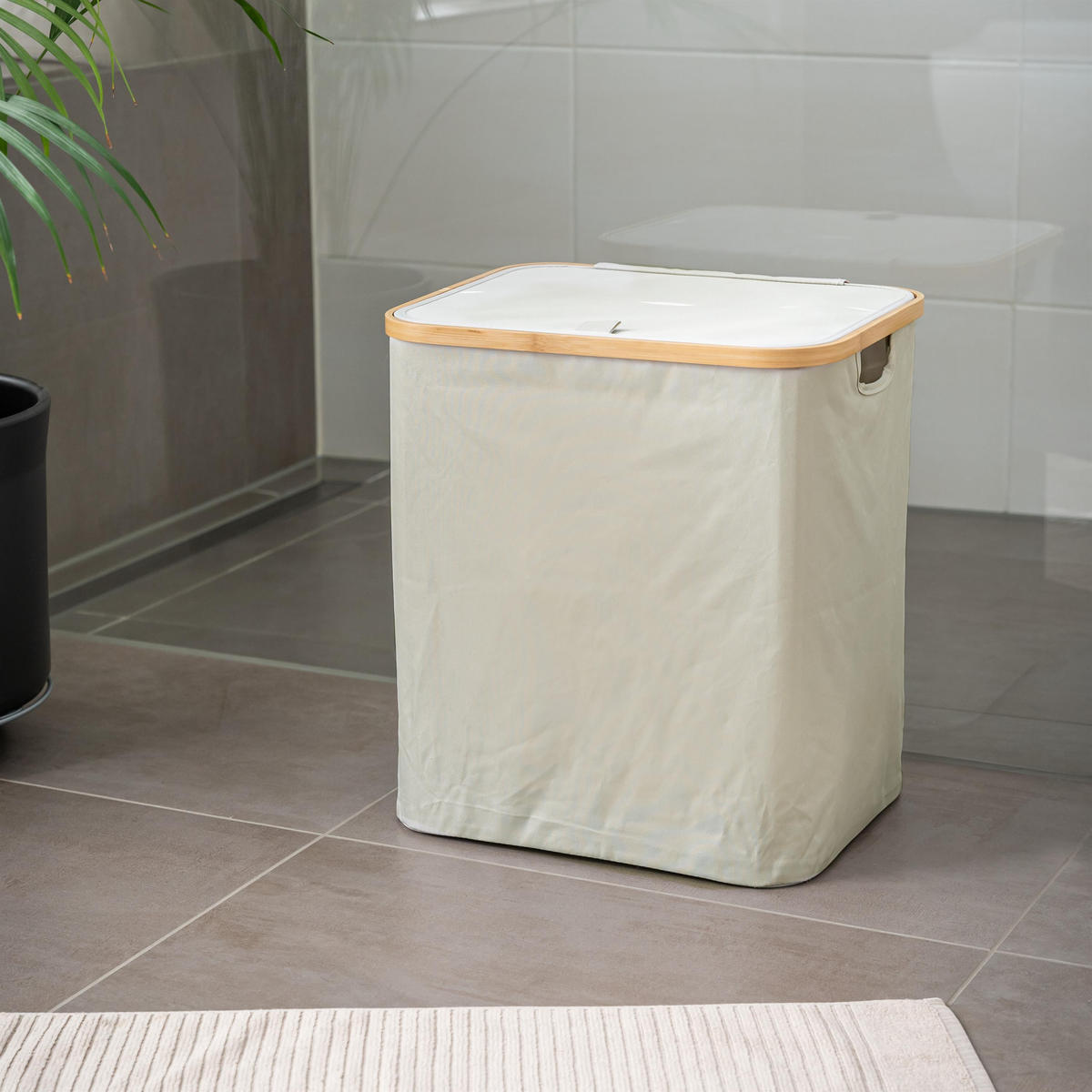 WÄSCHESAMMLER 60 Liter, beige - Beige, Textil (41/45.5/33cm) - bremermann