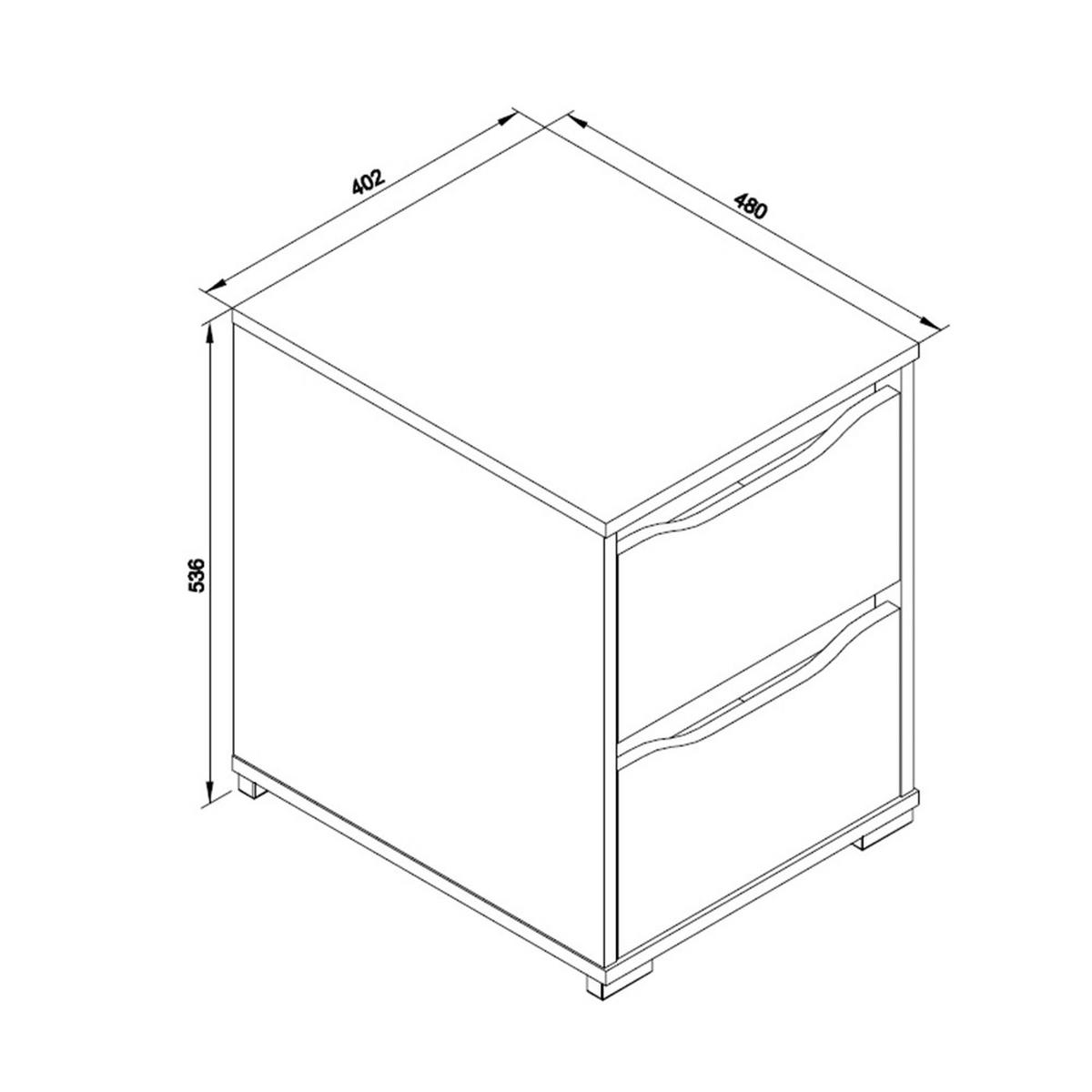 KOMMODE Ruben Weiß 40.2 x 53.6 cm - Weiß, Holzwerkstoff (40.2/53.6/48cm) - Vicco