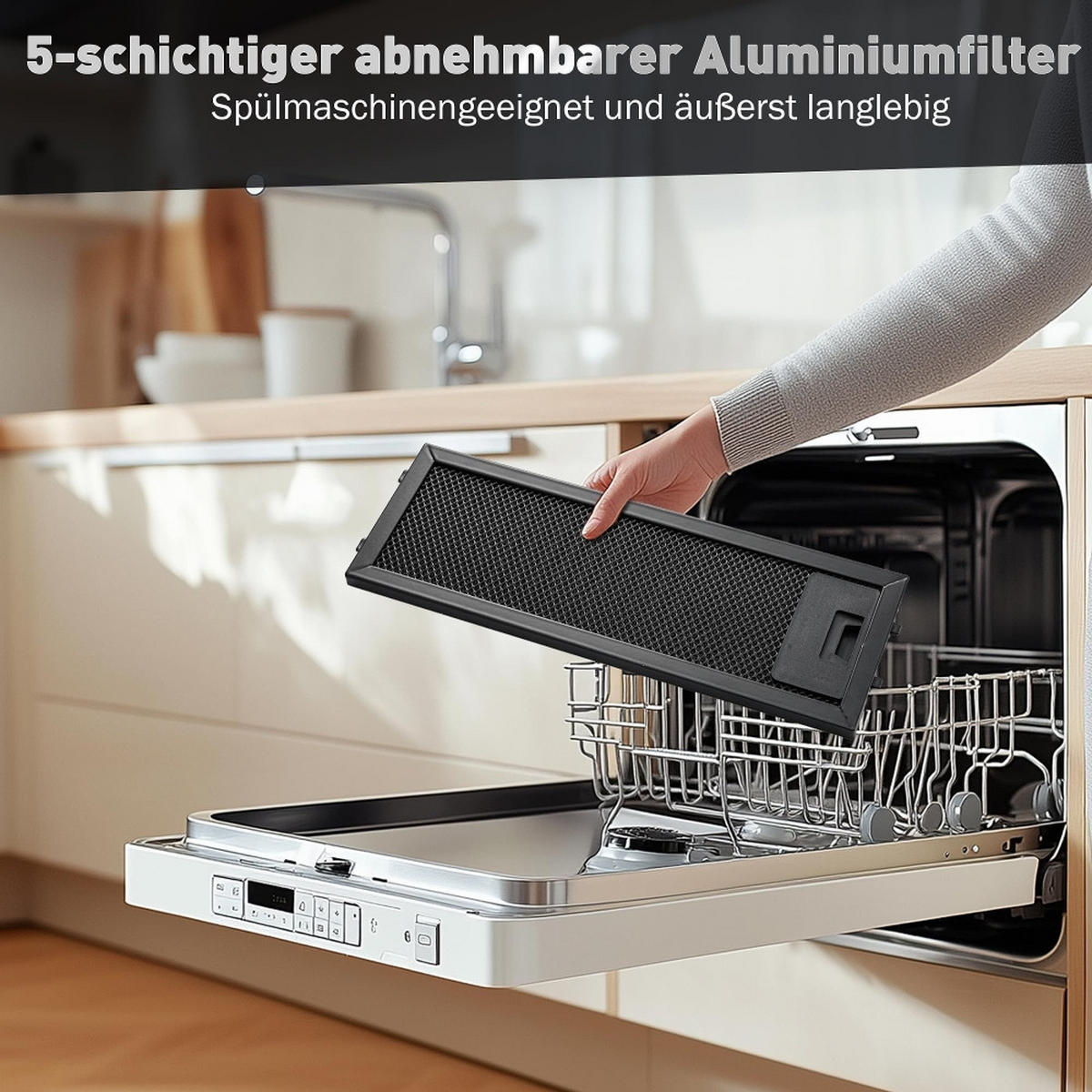 DUNSTABZUGSHAUBE, 800 M³/H SAUGKRAFT UND GESTENSTEUERUNG, Glas Schwarz, Kopffreie Wandhaube, 90 cm - Schwarz, Metall (43/48.51/96.01cm) - Rolipo