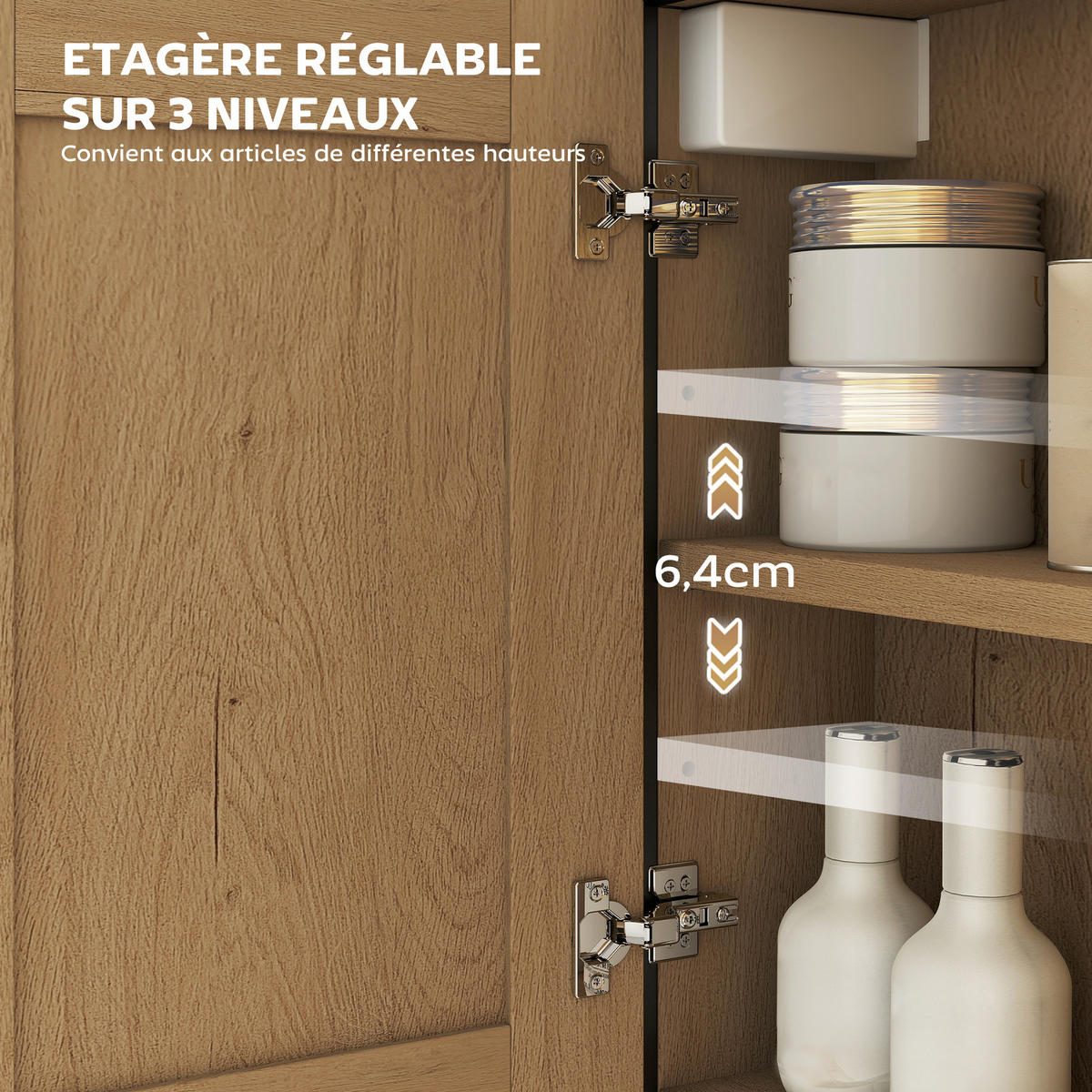 SPIEGELSCHRANK Eichenfarbe und Schwarz 56/13/60 cm - Eichefarben, Holzwerkstoff (56/60/13cm) - PANGIVO