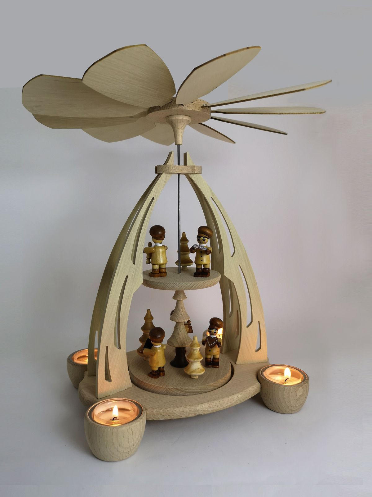 PYRAMIDE Weihnachtsbäckerei 20/24/35 cm - Multicolor, Holz (0.1/35/0.1cm) - Dekoteam24