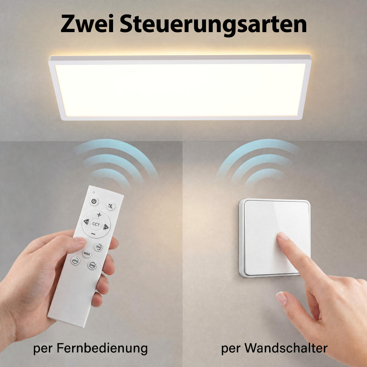 LED DECKENLEUCHTE Zovrex 58/20/3.1 cm - Weiß, Kunststoff (58/20/3.1cm) - ZMH