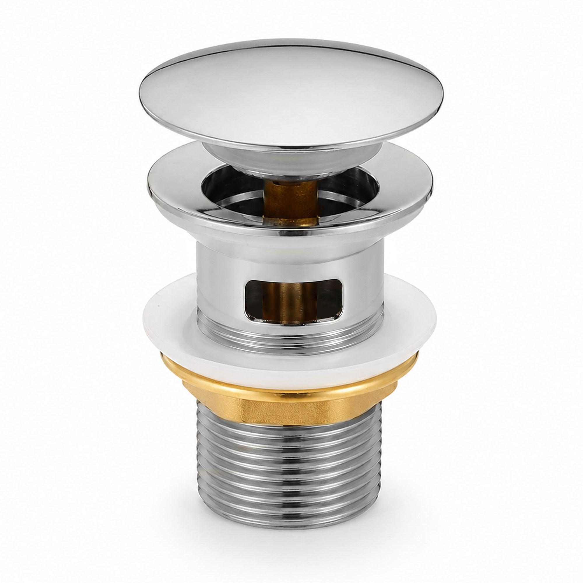 CLICK-CLACK-ABLAUFVENTIL Chrom - Silberfarben, Metall (6.6/10.2/10.2cm) - Akord