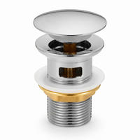 CLICK-CLACK-ABLAUFVENTIL Chrom - Silberfarben, Metall (6.6/10.2/10.2cm) - Akord
