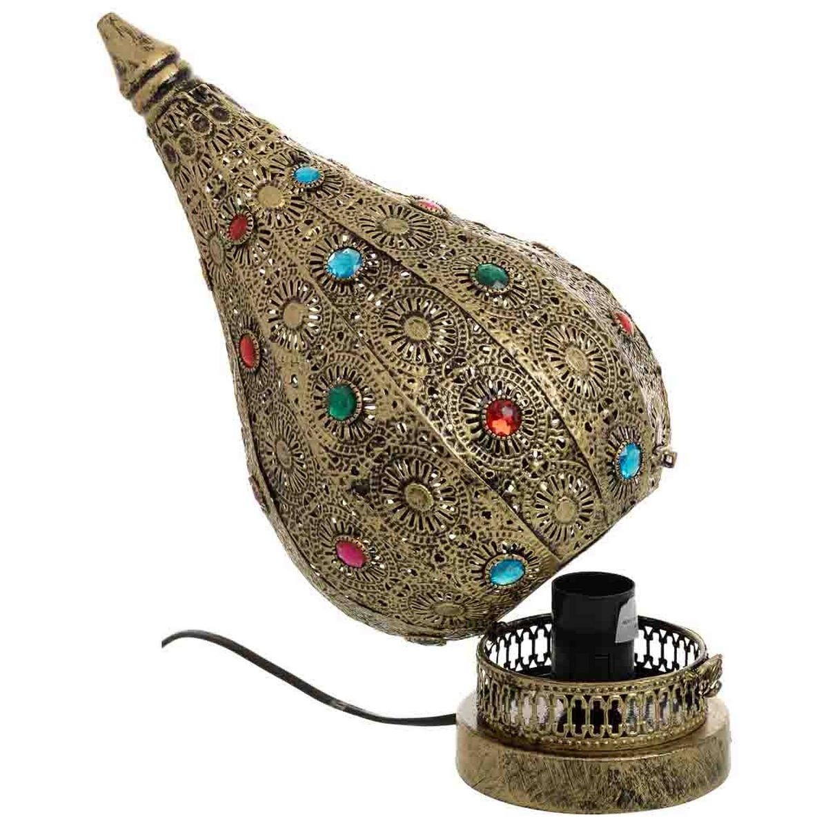 LAMPE aus Metall und Glas, 20x38cm - Multicolor, Metall (20/20/38cm) - Wanderlust