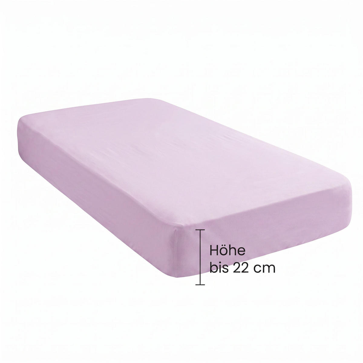SPANNBETTTUCH Basic Jersey flieder, 180x200 cm - 200x200 cm - Flieder, Textil (200/200cm) - biberna