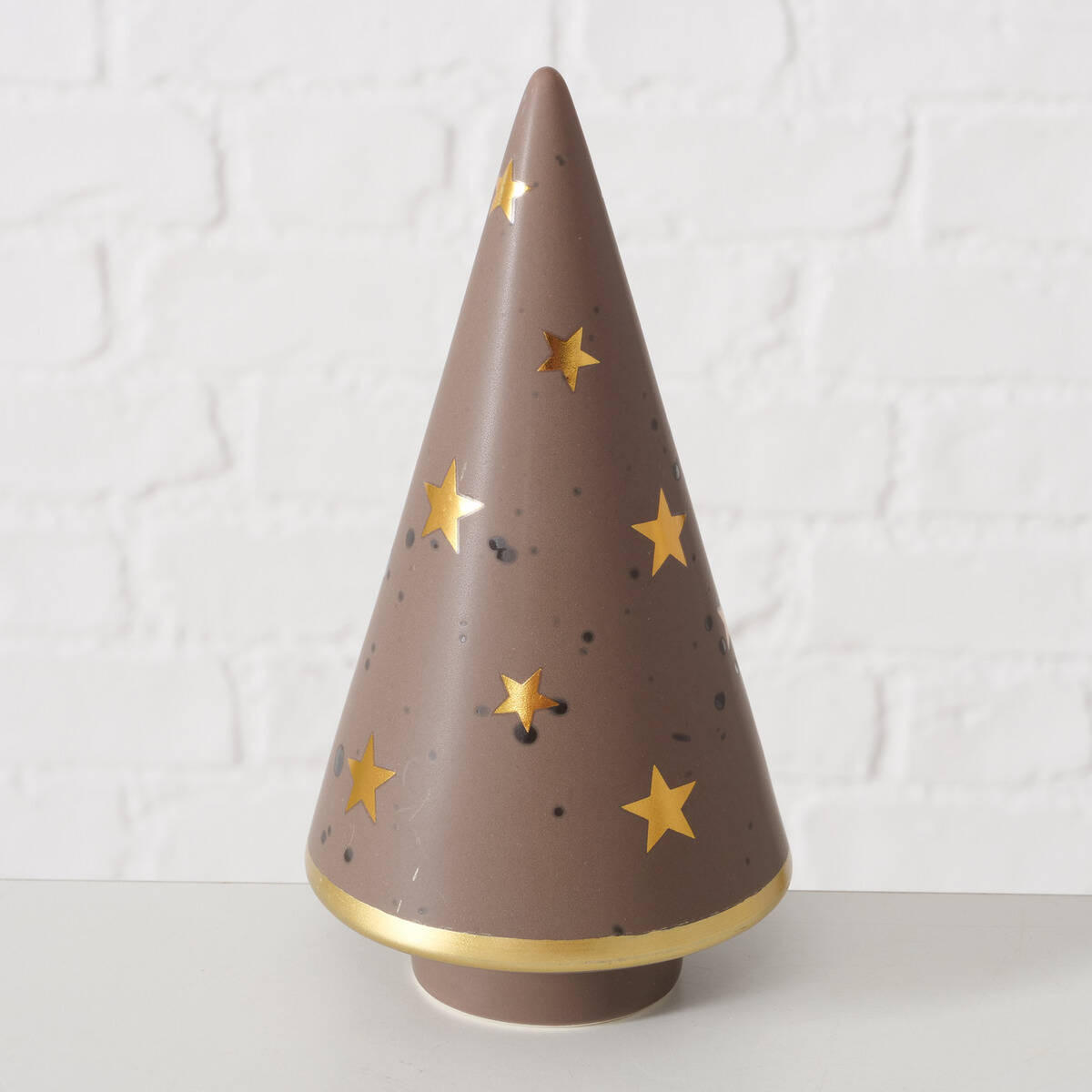 WEIHNACHTSBAUMFIGUR Lamora 16 cm - Braun, Stein (9/16/9cm) - Boltze Home