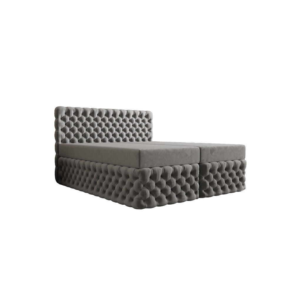 B&B Home Boxbett Hellgrau 200x200 cm