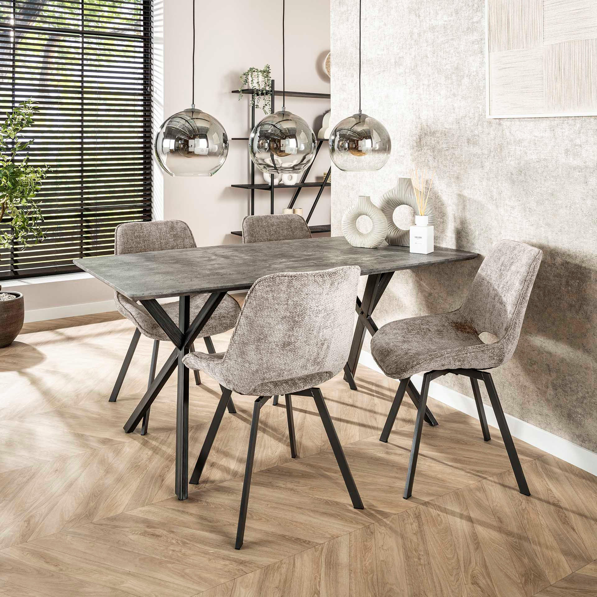 ESSTISCH Wash Brown 160/90/76 cm - Braun, Holz (160/90/76cm) - Hoyz Collection