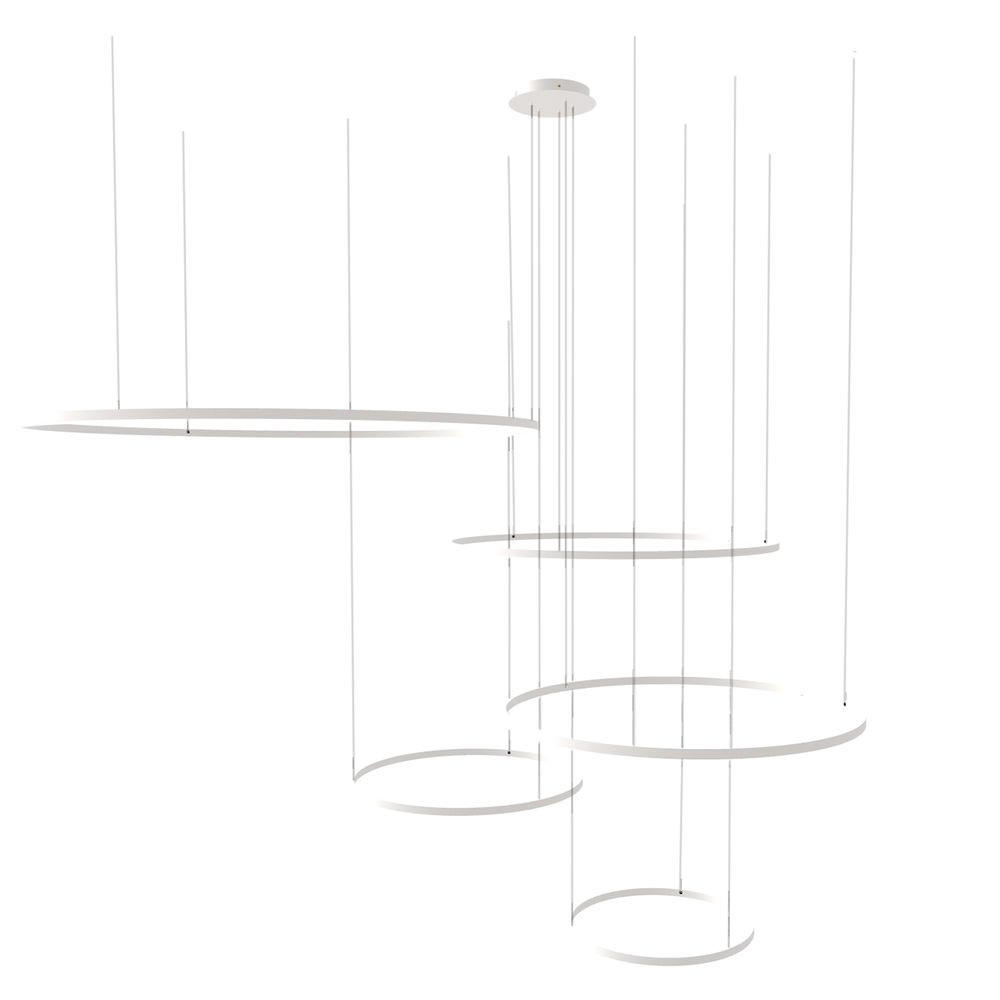 LED-HÄNGELAMPE 5er Ring Weiß Ø 150 | 120 | 100 | 80 | 60cm - Weiß, Metall (1.3/150/3.3cm) - s.luce