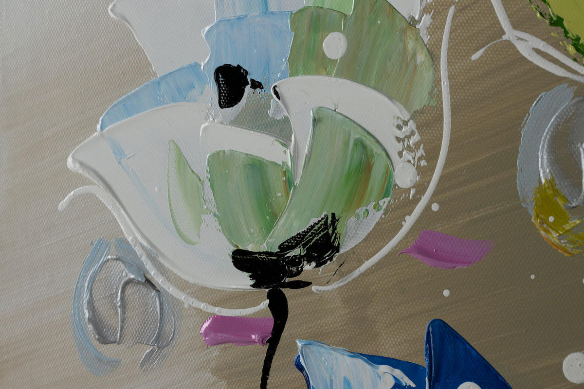 ACRYLBILD HANDGEMALT 60/60 cm - Multicolor, Holz/Textil (60/60cm) - KUNSTLOFT