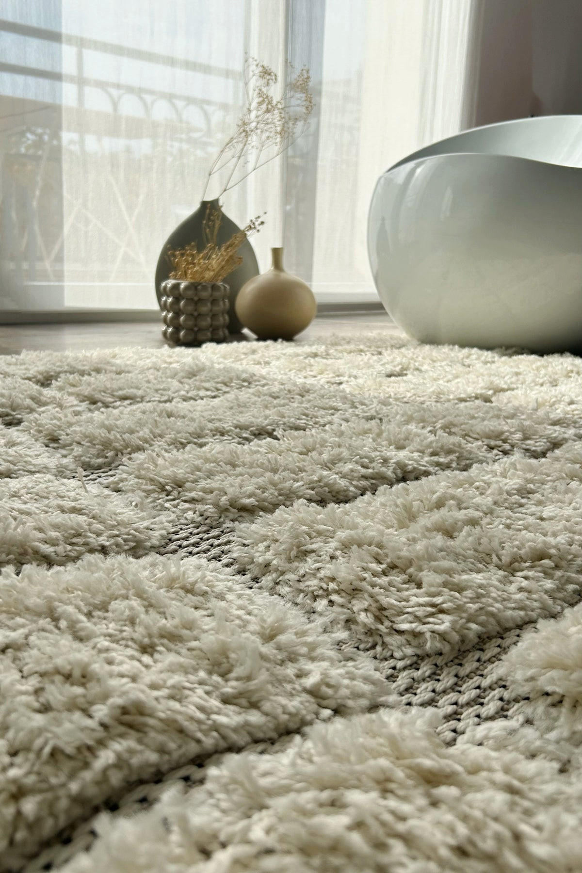 TEPPICH mit Reliefeffekt beige - Beige, Textil (120/170cm) - AFK Living