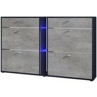 SCHUHSCHRANK Today Fronten in Braun meliert - Graubraun, Holzwerkstoff (155.5/95/28cm) - Vladon