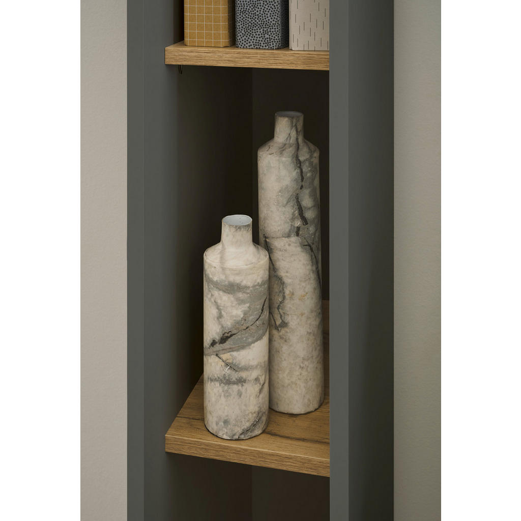 Thumbnail - Furn.Design Aktenregal, Grau, Eiche, Holzwerkstoff, Nachbildung,Eiche, Uni, Holz Optik, 3 Fächer, Rechteckig, 20x158x40 ...