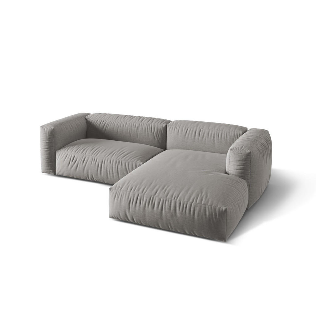 Thumbnail - Micadoni Ecksofa, Hellgrau, Textil, 2-Sitzer, L-Form, 283x176 cm, Hergestellt in Europa, Oeko-Tex®, Wohnzimmer, Sofas & ...