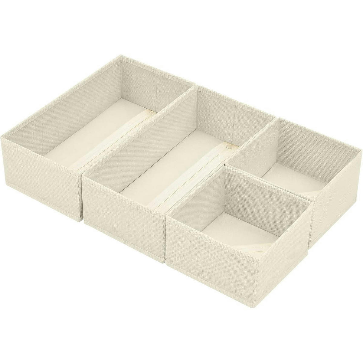 SCHUBLADEN Organizer 8-teiliges Set Klassisches Beige - Multicolor, Textil (15/9/30cm)