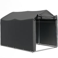 GARAGENZELT wasserdicht mit Tür, UV-beständig Fahrradabdeckung - Dunkelgrau, Metall (157/165/220cm) - Outsunny