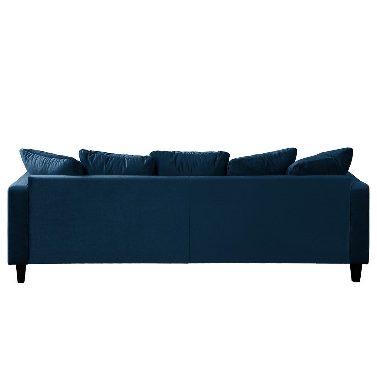 3-SITZER SOFA - Samt - Dunkelblau, Textil (228/85/90cm) - home24