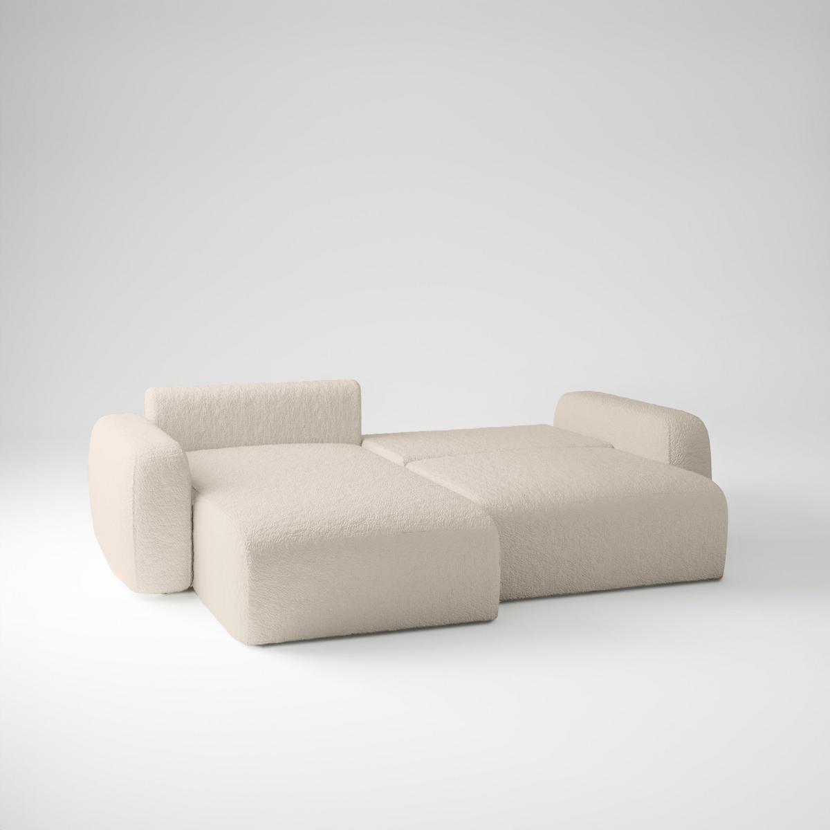 ECKSOFA Eckcouch Sassari mini Universelle Beige (Anthology 2) - Beige, Naturmaterialien (148/257cm) - Meblito