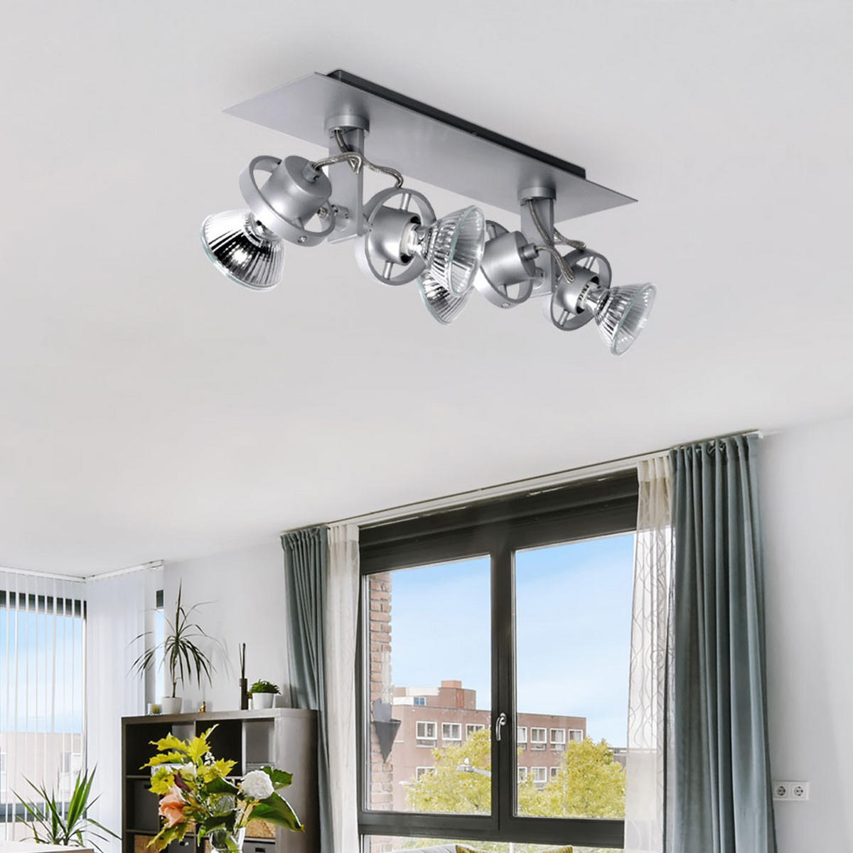 LED DECKENLEUCHTE IMOLA Silber Matt - Silberfarben, Metall (32/9/14.5cm)