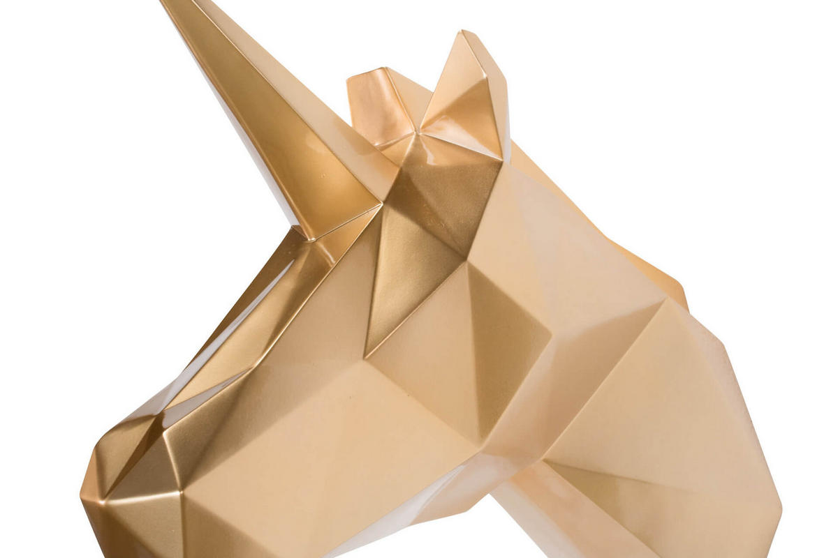 SKULPTUR Gold 17/36 cm - Goldfarben, Stein (2.1/36/40cm) - KUNSTLOFT