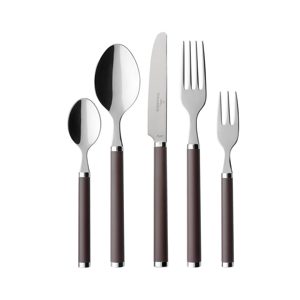 TAFELBESTECK Play! Chocolate Brown 30er Set - Braun, Metall - Villeroy & Boch