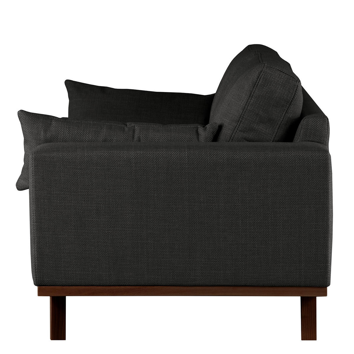 3-SITZER SOFA - Buchefarben/Schwarz, Buchenholz/Textil (237/81/88cm) - home24