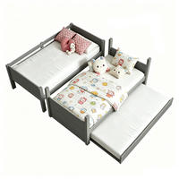 ETAGENBETT 90/200 cm & 90/190 cm in Grau mit Ausziehbett, Umbaumöglichkeit und Leiter Holz Design - Grau, Holzwerkstoff (90/200cm) - STILVORA