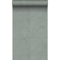 TAPETE Querschnitte von Baumstämmen 53 cm x 10.05 m - Grün, Papier (53/1000cm) - Origin Wallcoverings