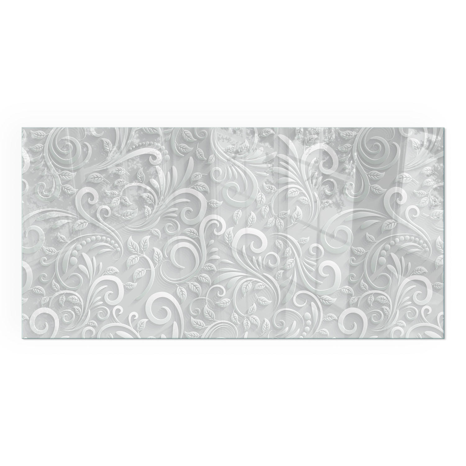 GLASPLATTE für Kamin 100x50 cm - Grau, Glas (100/50/0.4cm) - TULUP