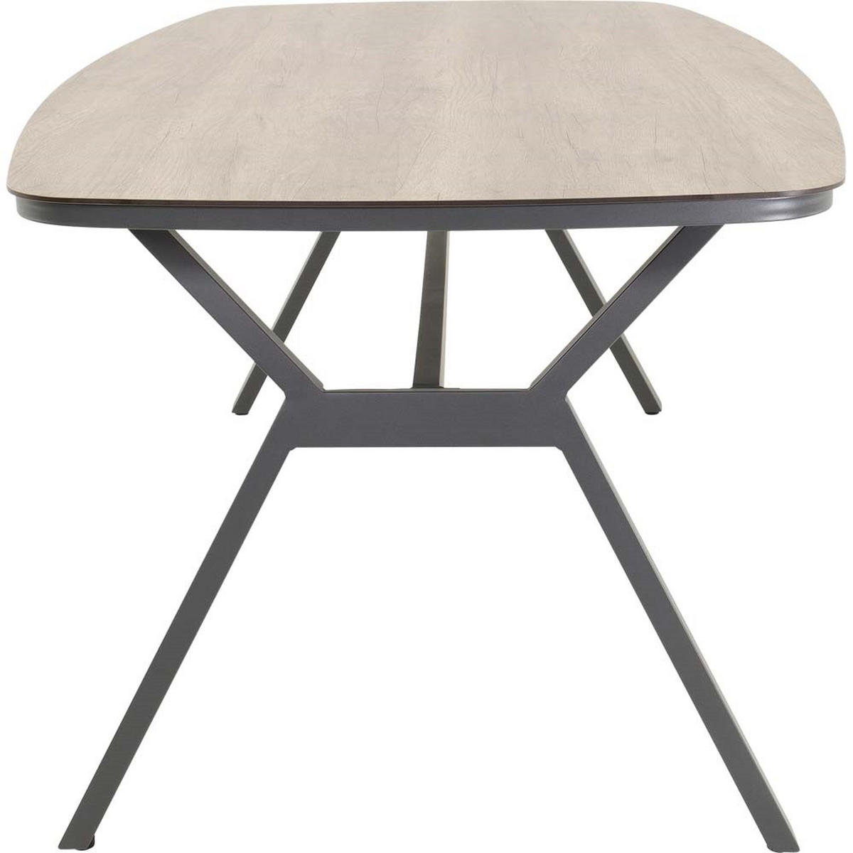 GARTENTISCH Odense - Grau - 200/100/74 cm - Grau, Metall (200/100/74cm) - Lesli Living
