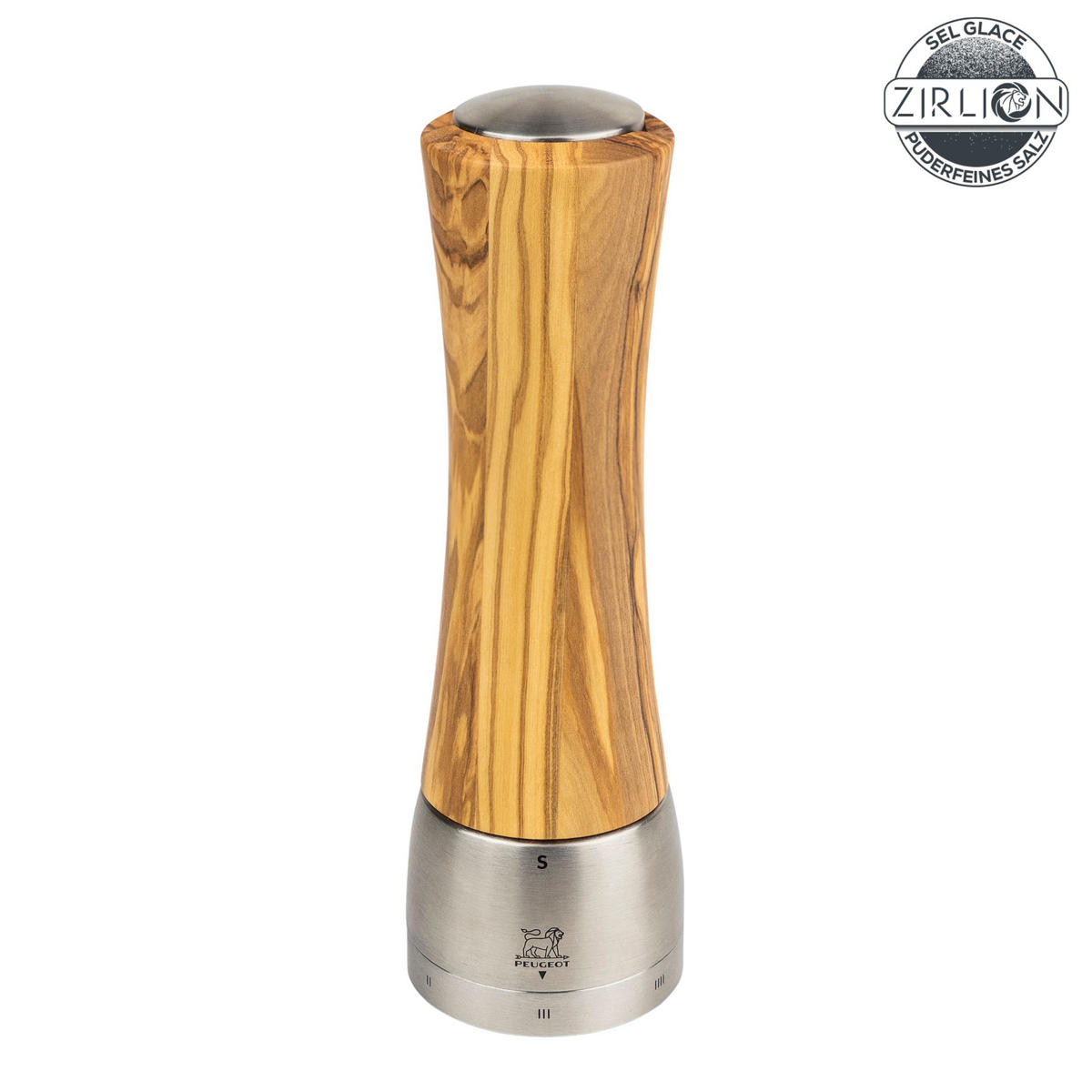 SALZMÜHLE Daman 21cm Olivenholz Zirkonia-Mahlwerk - Braun, Holz (6.5/21/6.5cm) - PEUGEOT