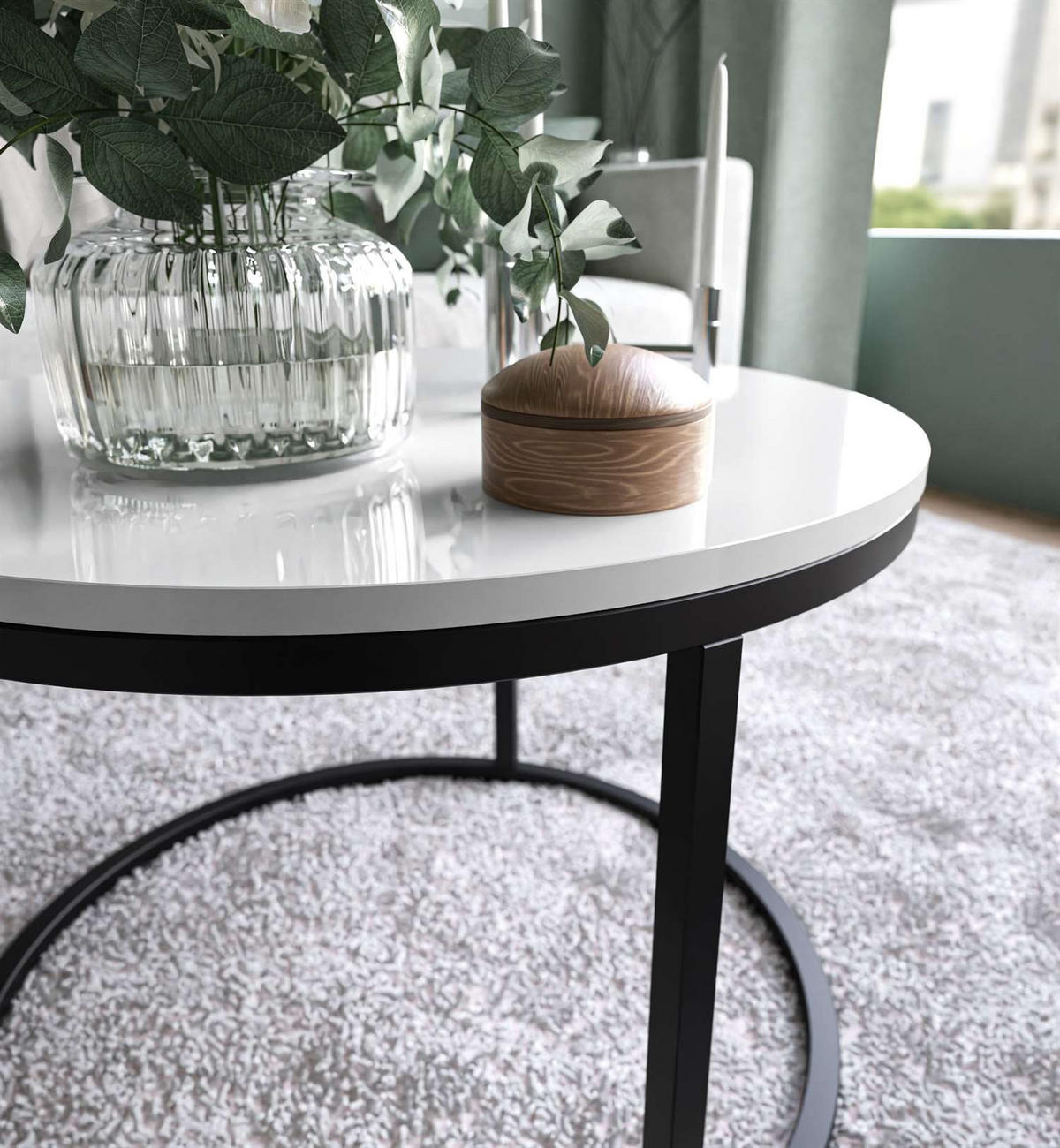 COUCHTISCH CIRI Hochglanz - Schwarz, Holzwerkstoff (60/60/42cm) - Lookway
