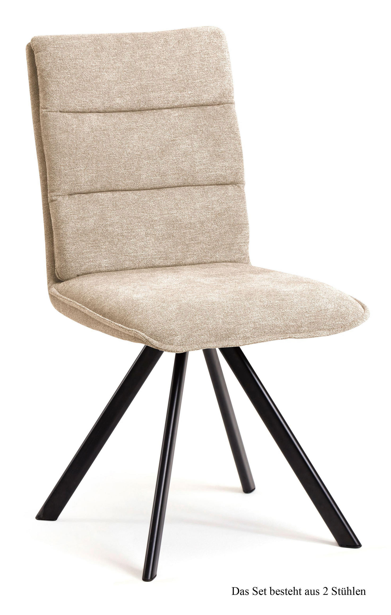 ESSZIMMERSTUHL (2er-Set) Debbi 47x92x60 Schwarz/Natur - Schwarz/Naturfarben, Kunststoff (60/92/47cm) - 58aufmkessel