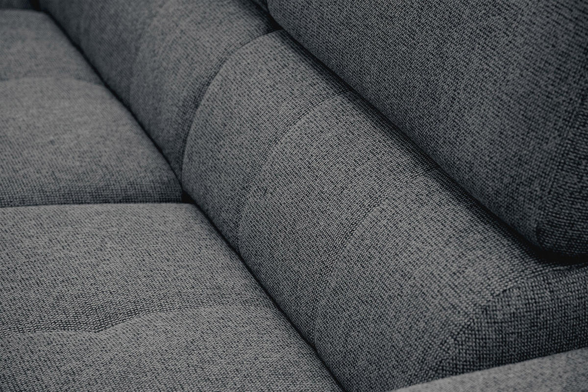 ECKSOFA FIERO 5-Sitzer, dunkelgrau - Dunkelgrau/Schwarz, Holzwerkstoff/Textil (158/269cm) - Courtois Laville