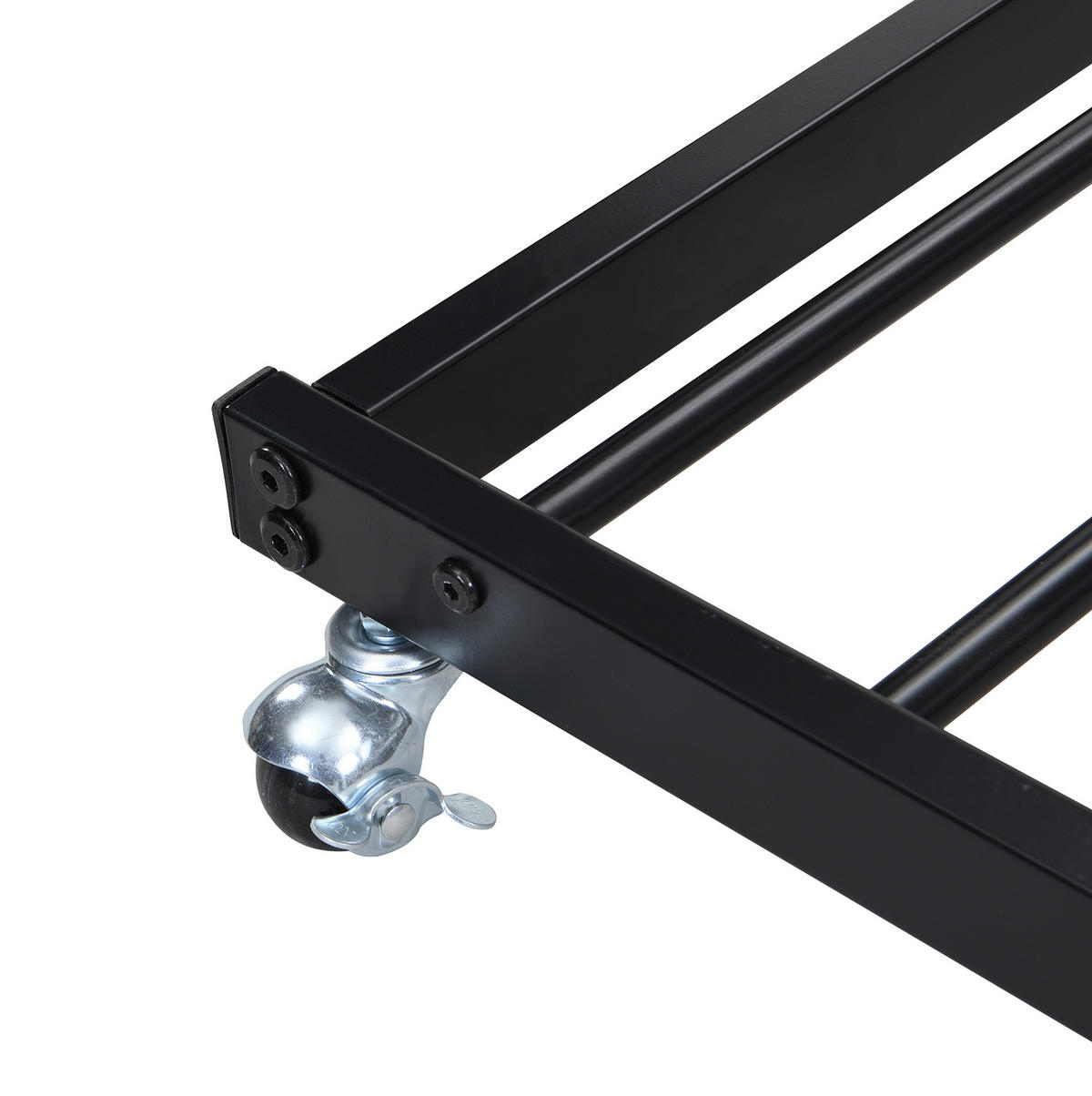 ETAGENBETT 90/200 cm mit Ausziehbett, Sicherheitsgittern, Leiter und Metallgestell, Schwarz - Schwarz, Metall (90/190cm) - Redom