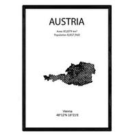 POSTER Länder & Kontinente Österreich A3 Rahmenlos - Klar, Papier (29.7/5/42cm) - Nacnic
